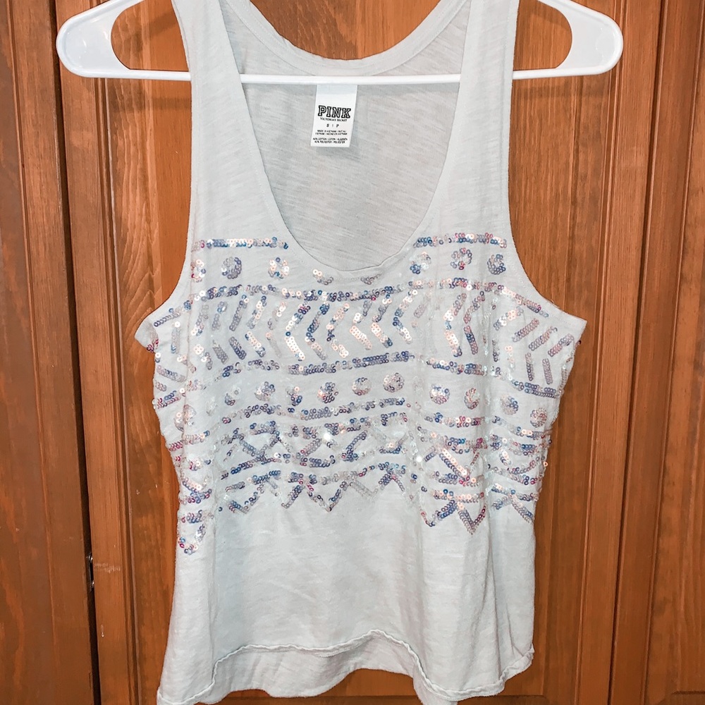 PINK Victorious Secret tank top with sequins